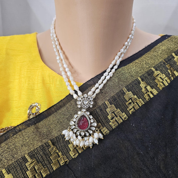 Pearl Moissanite necklace
