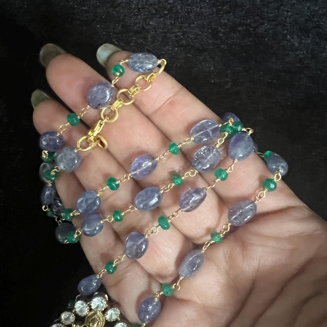 Silver tanzanite necklace