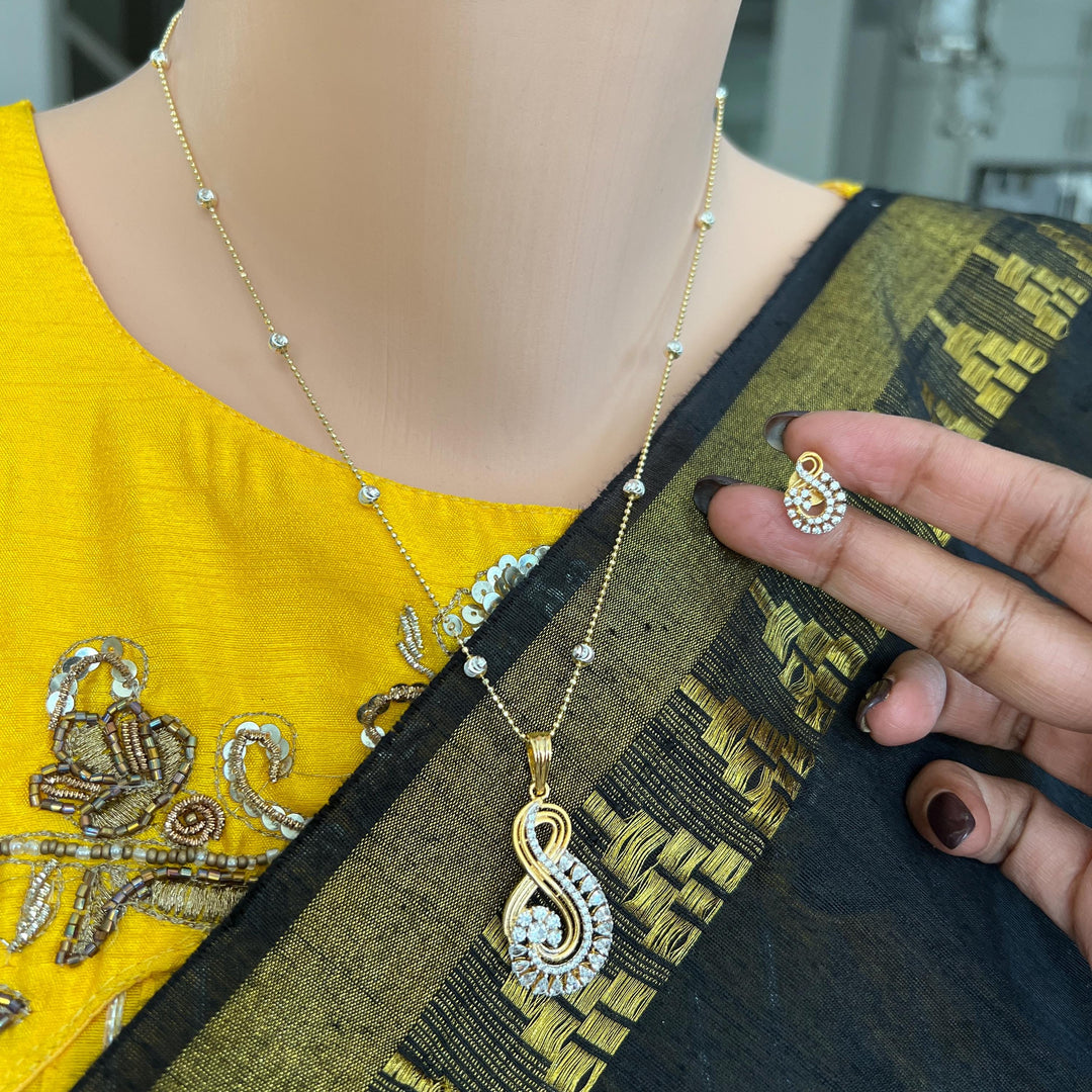 Diamond replica Pendant sets