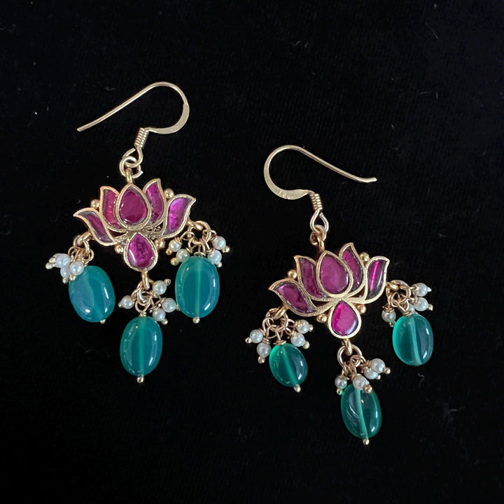 92.5 Silver Kundan danglers