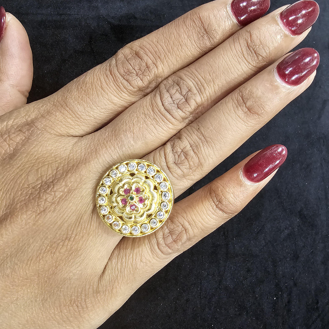 92.5 Silver Kundan Rings