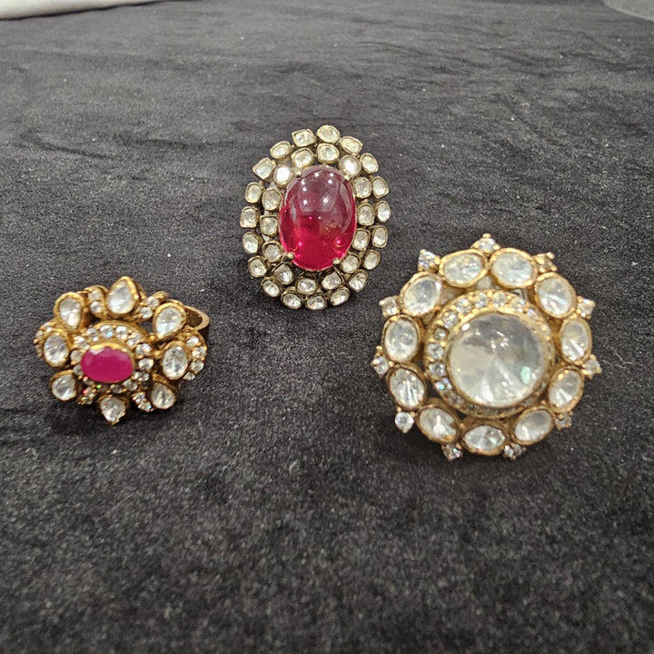 3 moissanite rings