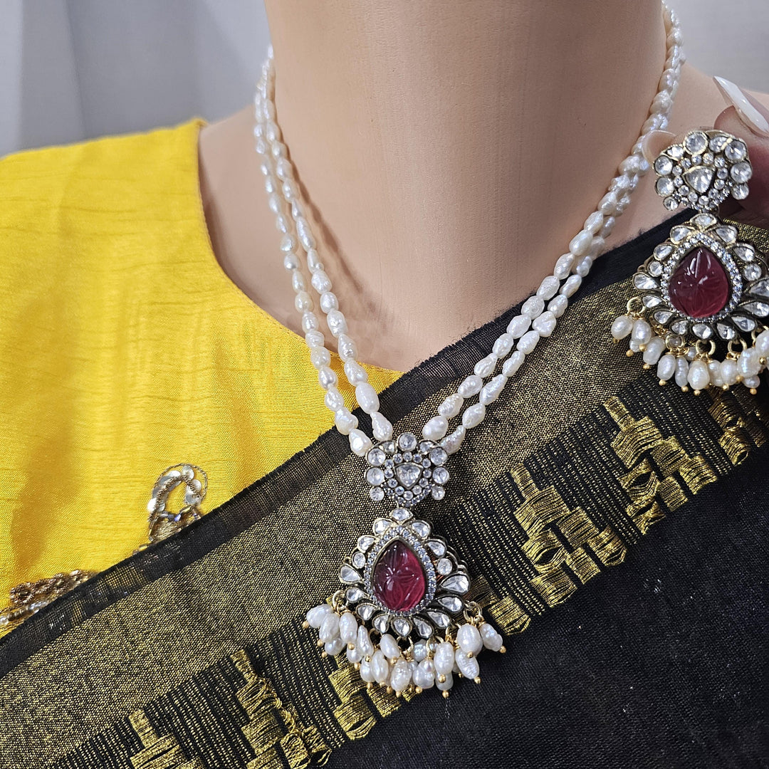 Pearl Moissanite necklace