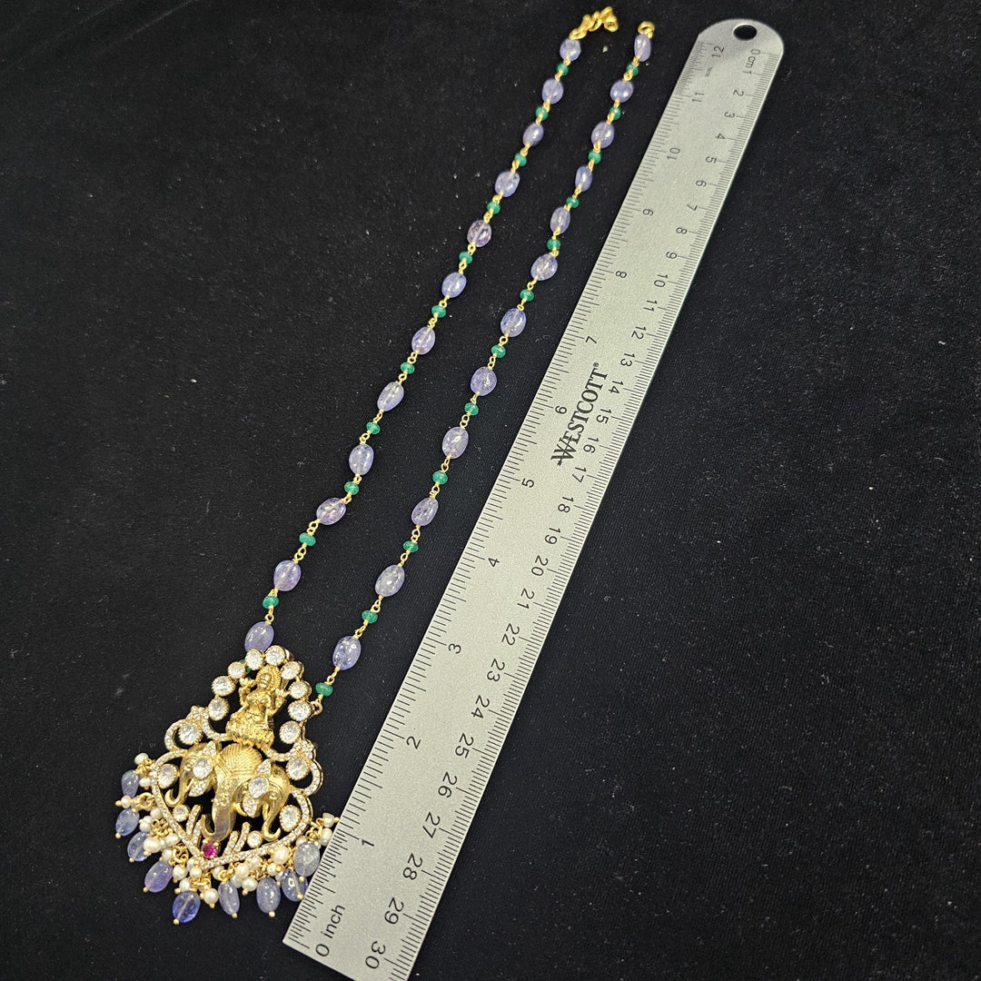 Silver tanzanite necklace