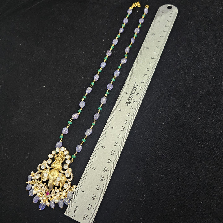 Silver tanzanite necklace