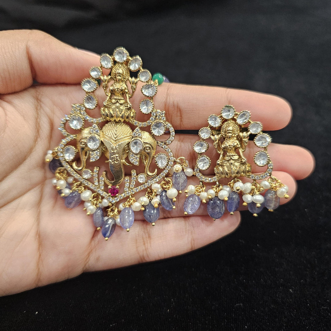 Silver tanzanite necklace
