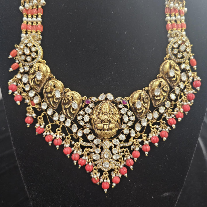 Coral Deep Nakshi set