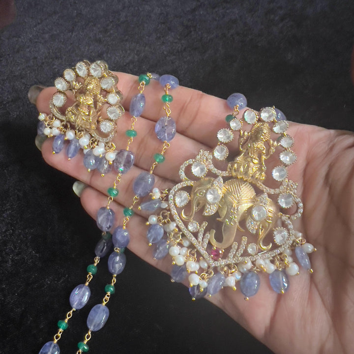 Silver tanzanite necklace