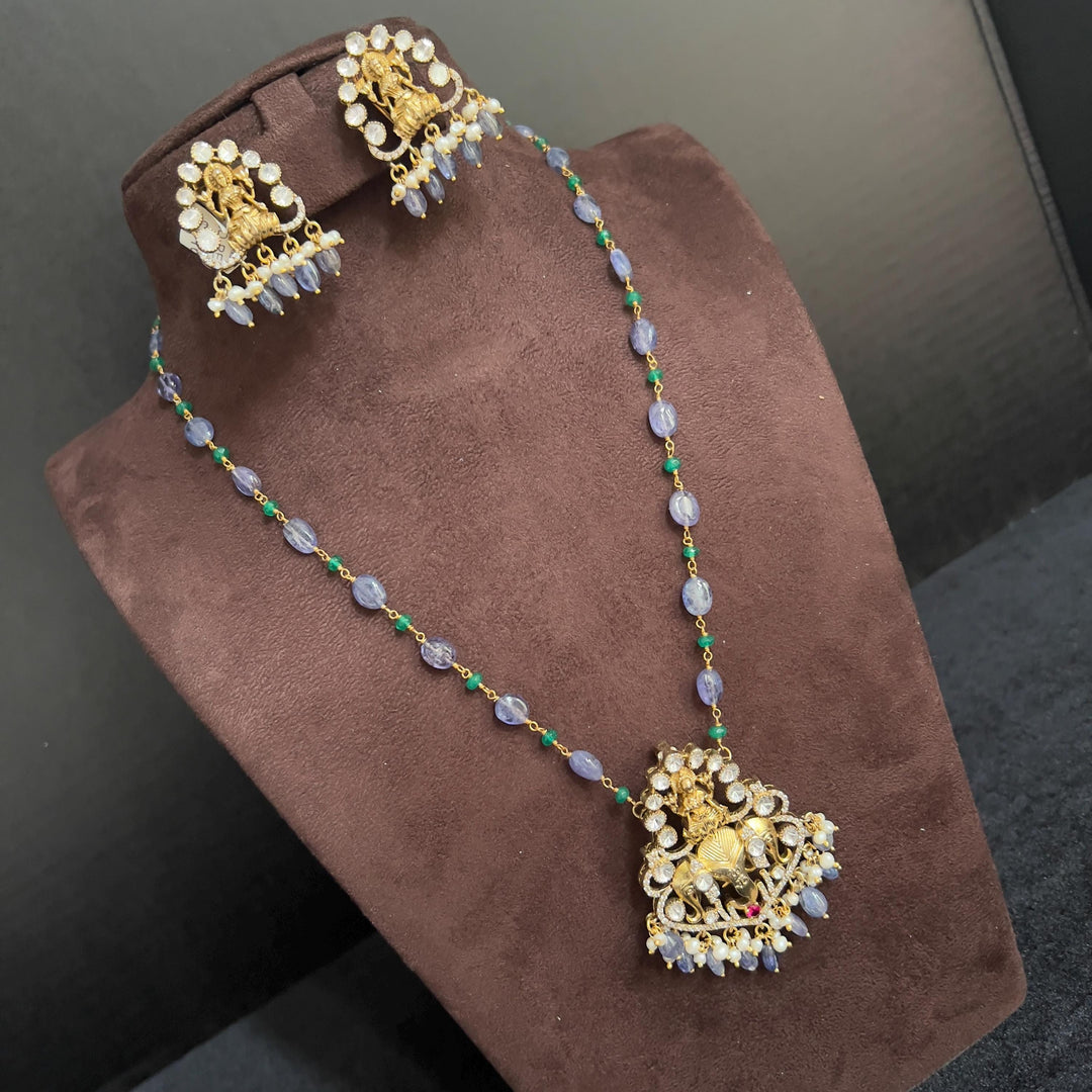 Silver tanzanite necklace