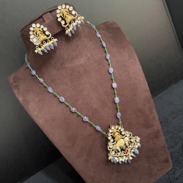 Silver tanzanite necklace