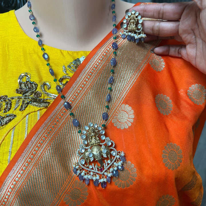 Silver tanzanite necklace