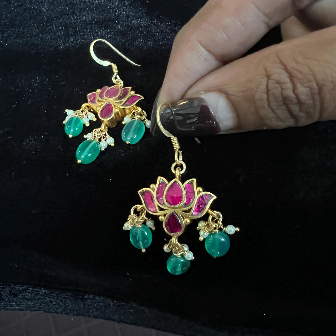 92.5 Silver Kundan danglers