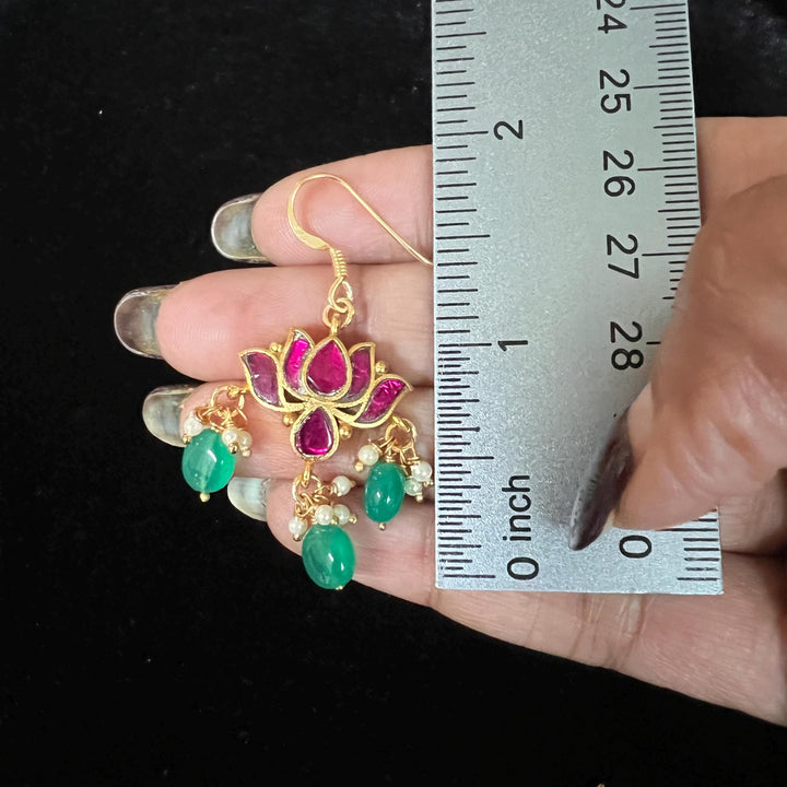 92.5 Silver Kundan danglers