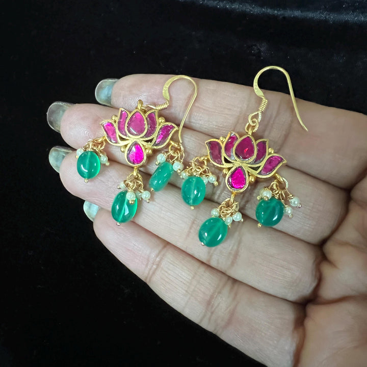 92.5 Silver Kundan danglers