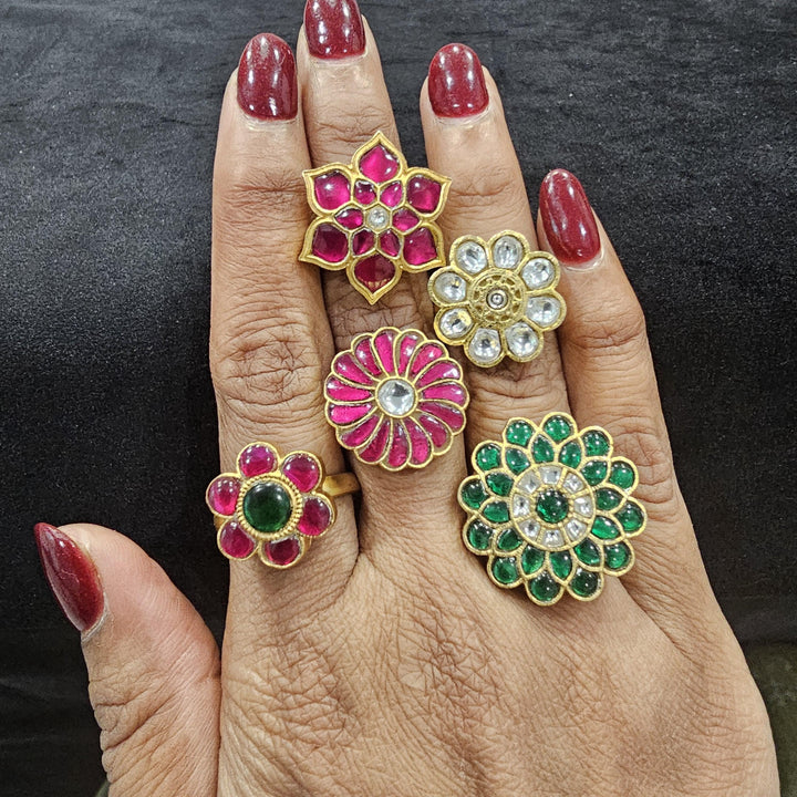 kundan Adjustable rings