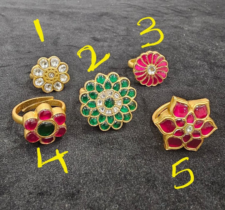 kundan Adjustable rings