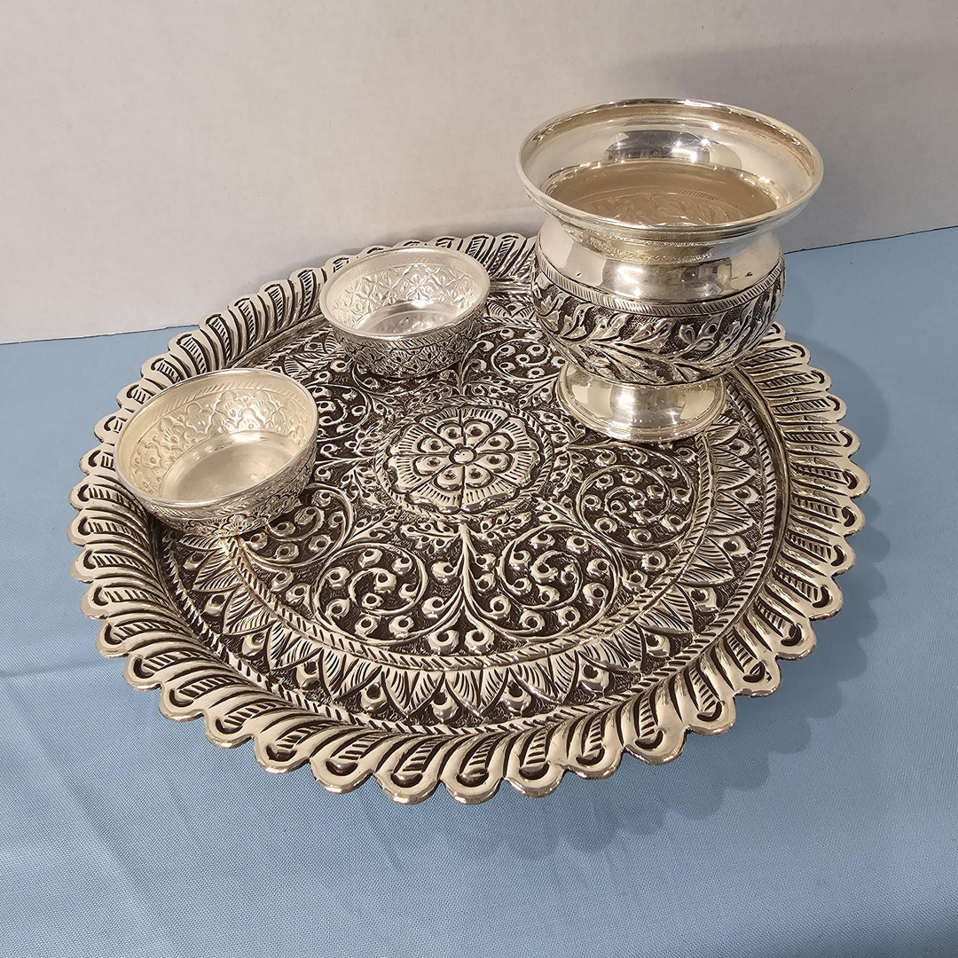 92.5 Silver Pooja thali
