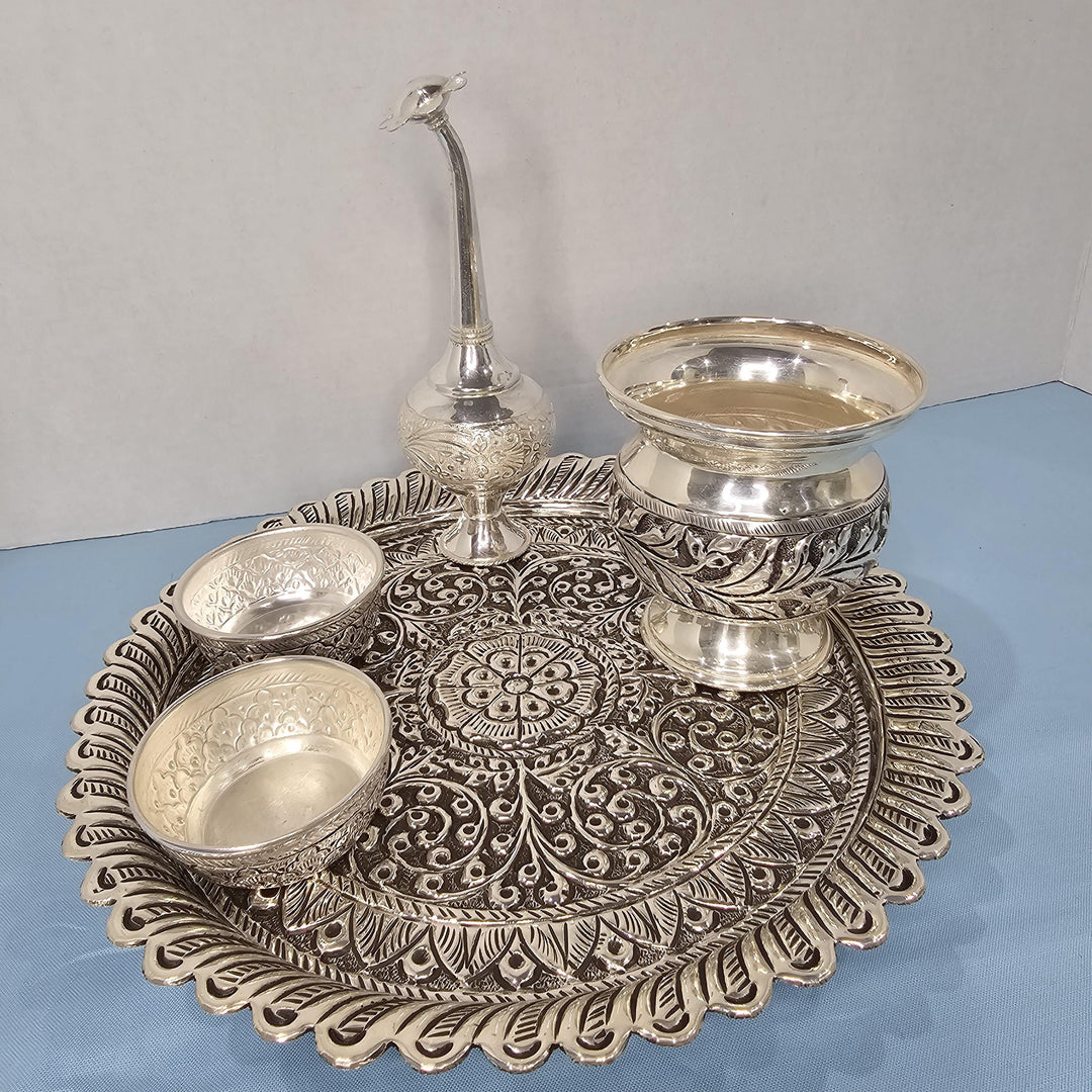 92.5 Silver Pooja thali