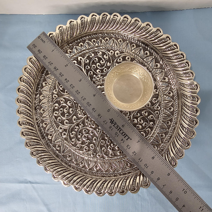 92.5 Silver Pooja thali