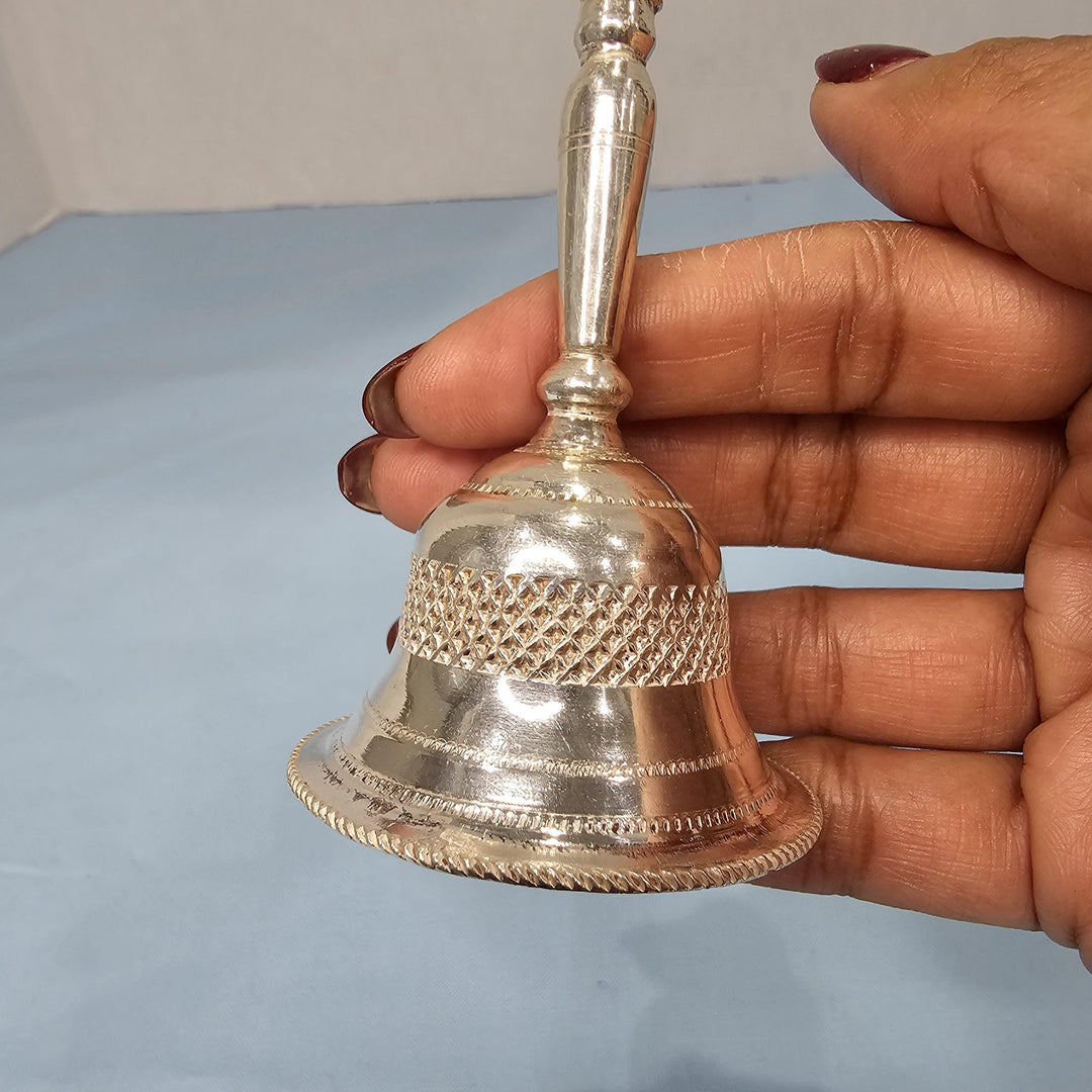 Silver Solid Pooja bell