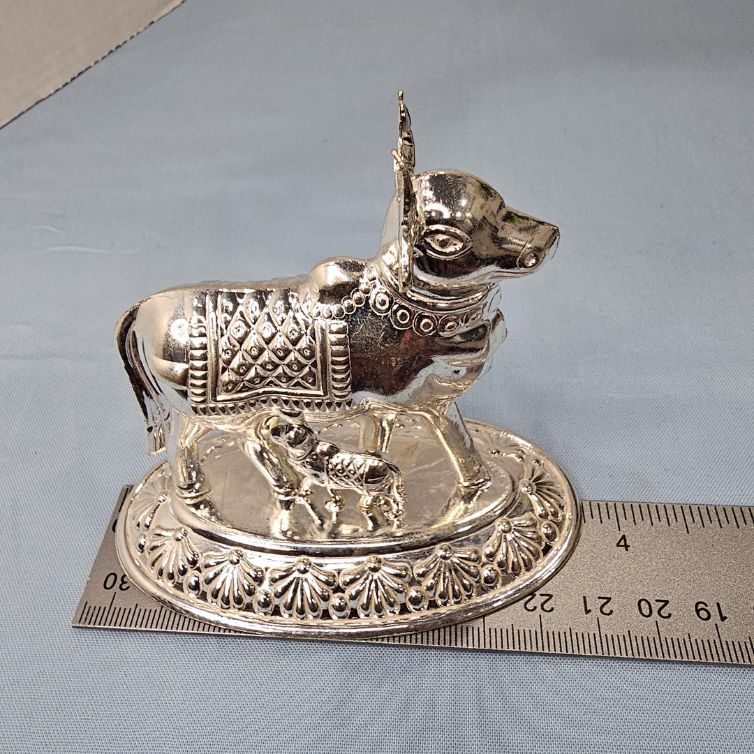 Silver cow calf idol