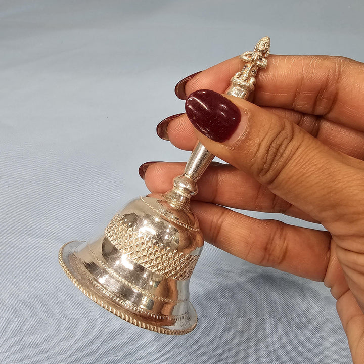 Silver Solid Pooja bell