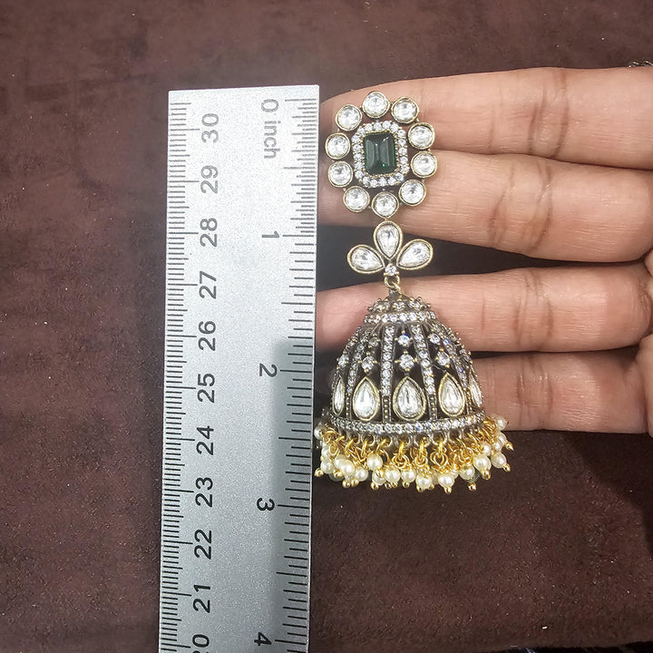 Brass Victorian jhumka
