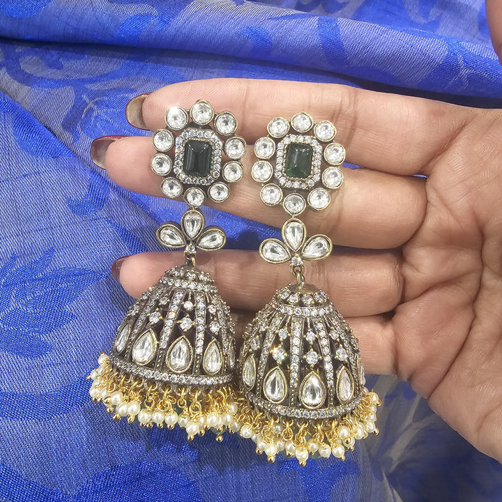 Brass Victorian jhumka