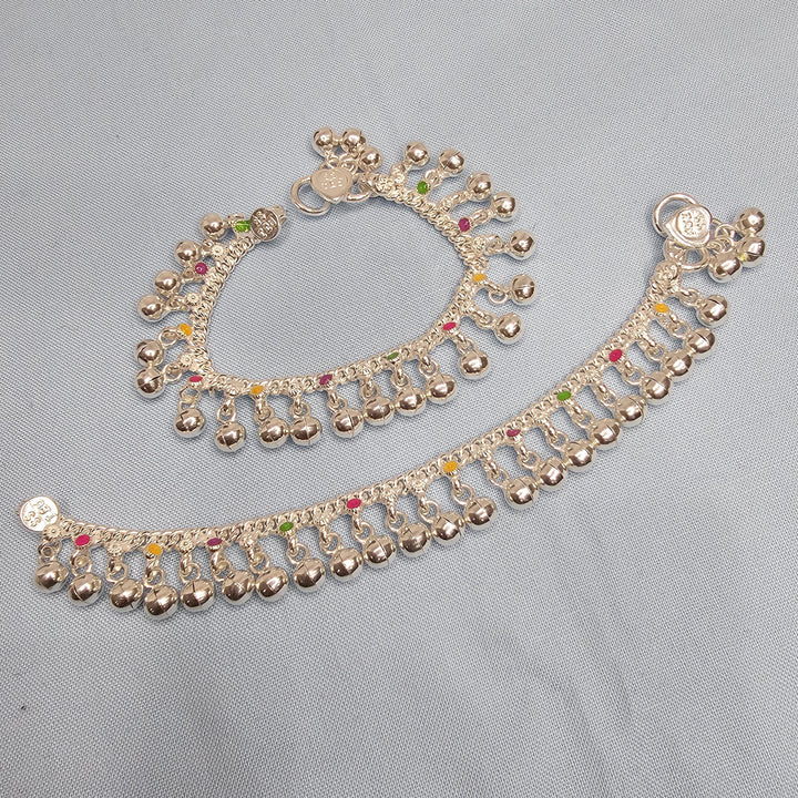 Silver infant baby Anklets