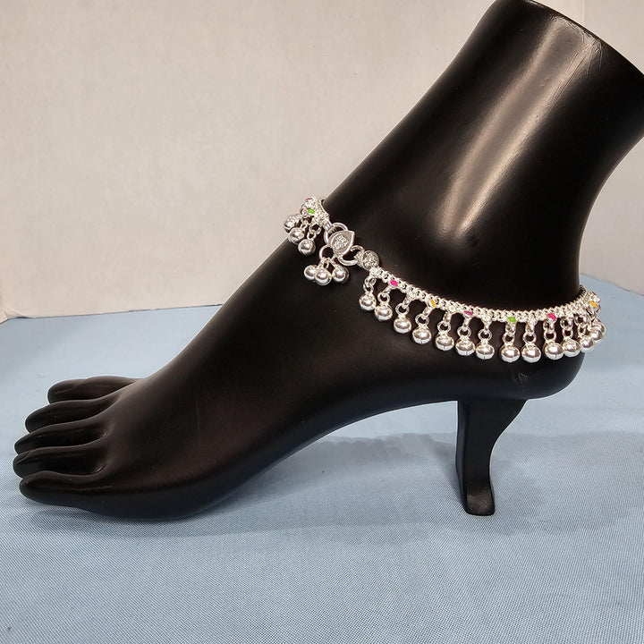 Silver infant baby Anklets