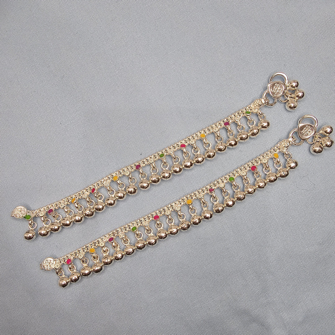 Silver infant baby Anklets