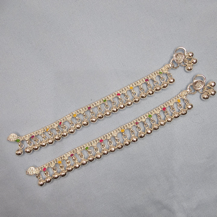 Silver infant baby Anklets