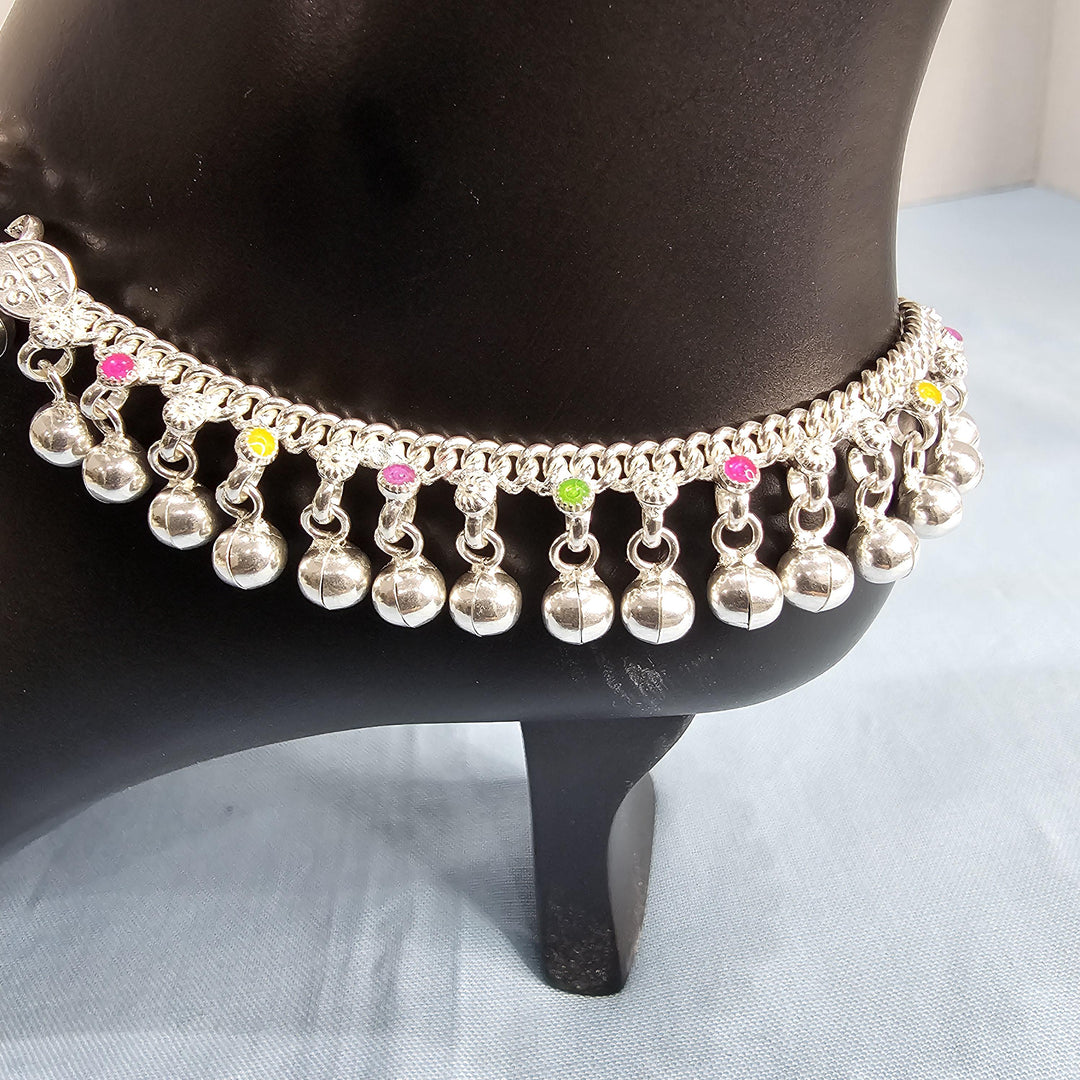 Silver infant baby Anklets