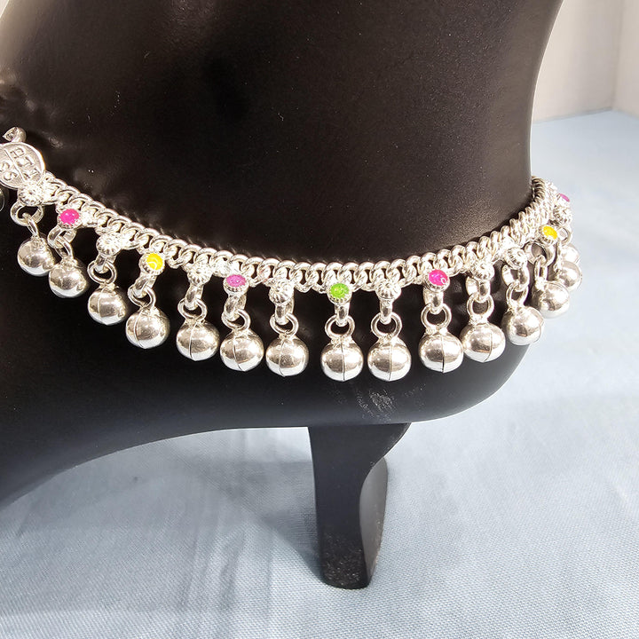 Silver infant baby Anklets
