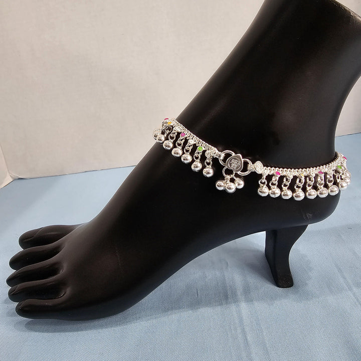 Silver infant baby Anklets