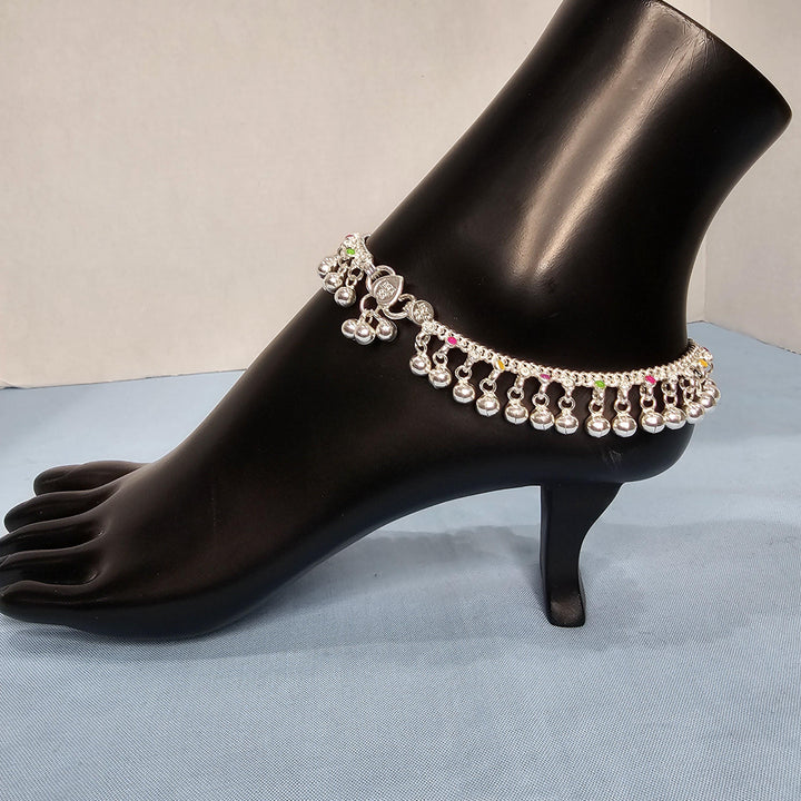 Silver infant baby Anklets