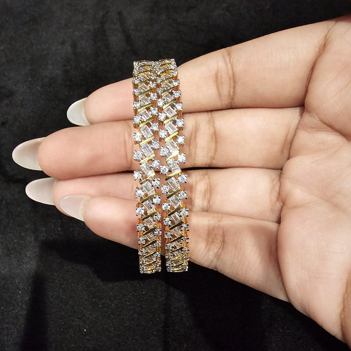 Gold Plated CZ Bangles set