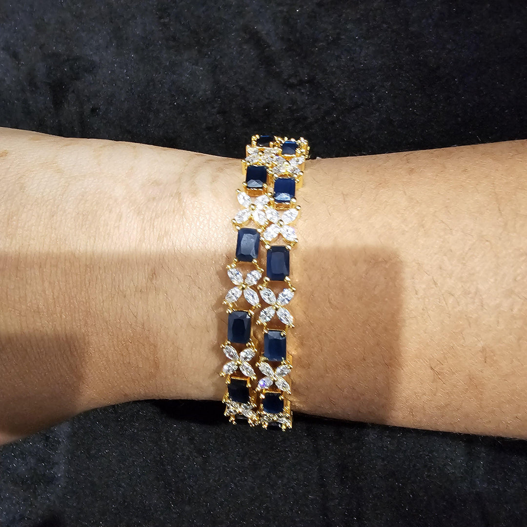 Blue cz Bangles