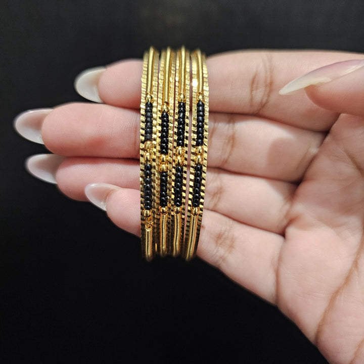 2.6 Black bead Bangles