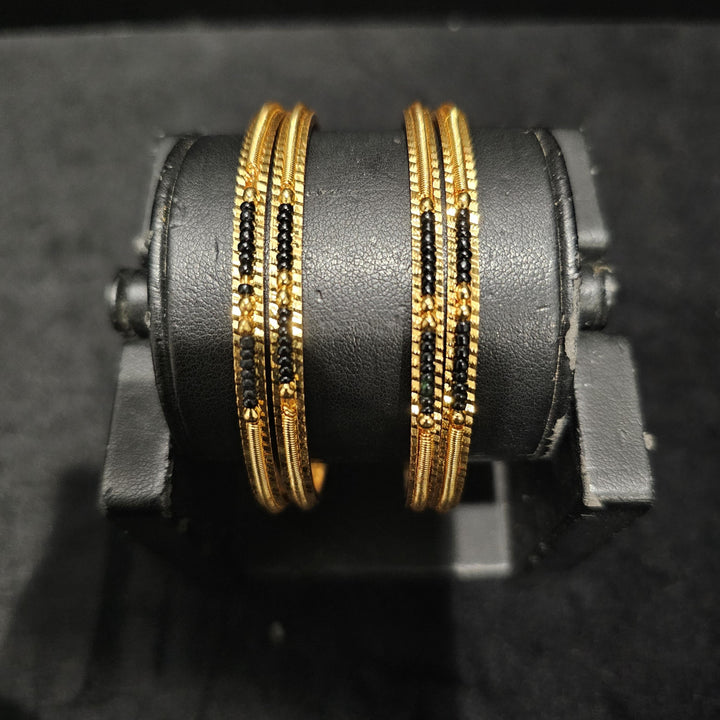 2.6 Black bead Bangles
