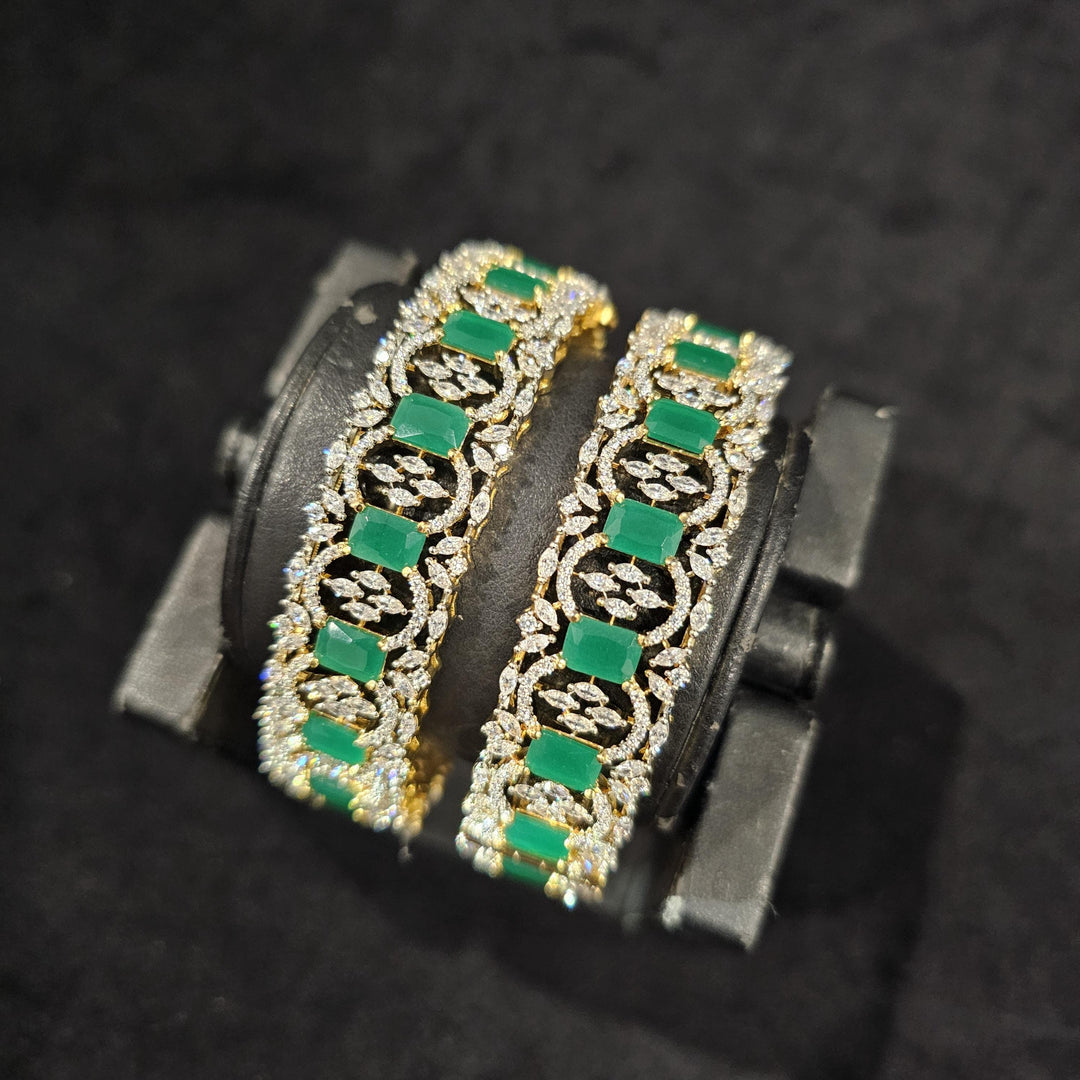 Green CZ Bangle set