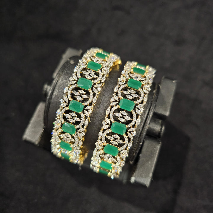 Green CZ Bangle set