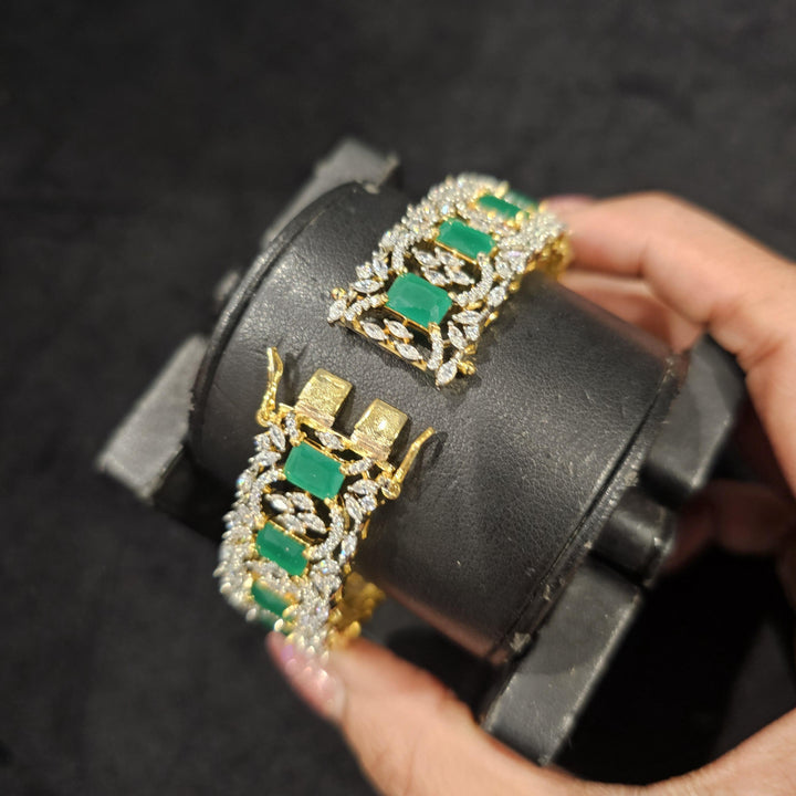 Green CZ Bangle set