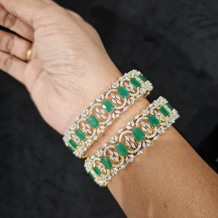 Green CZ Bangle set