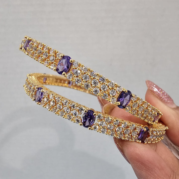 Amethyst Bangles Set