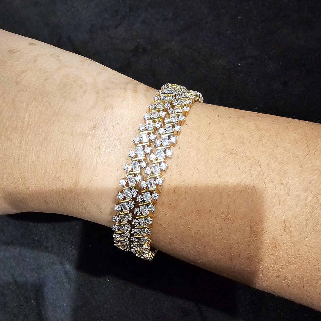 Gold Plated CZ Bangles set
