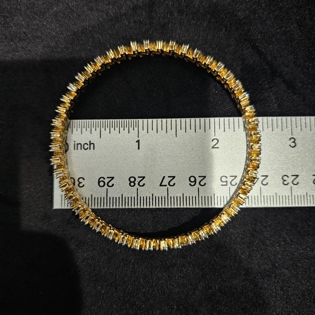 Gold Plated CZ Bangles set