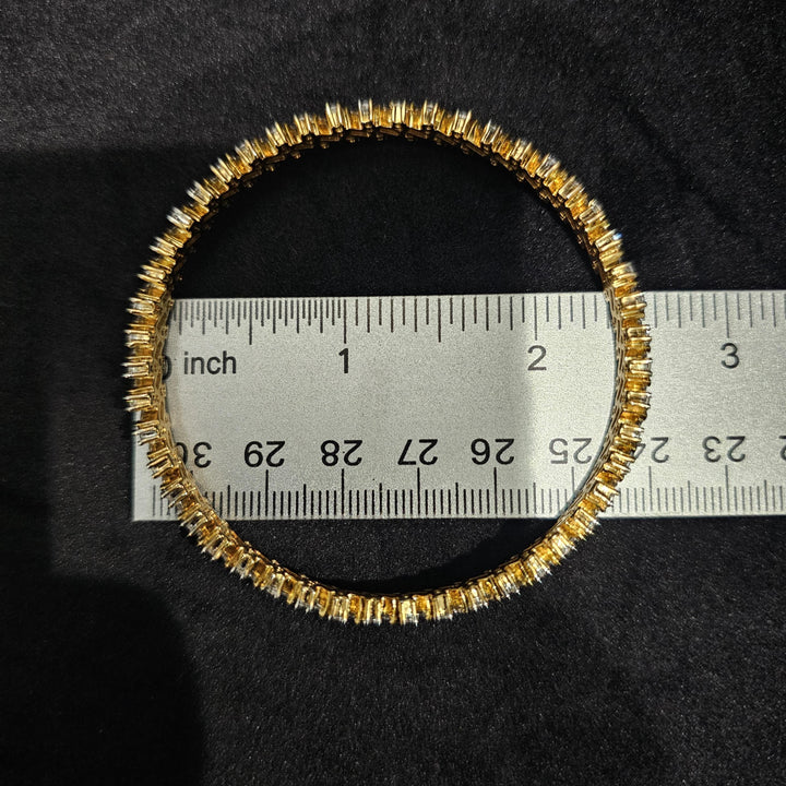 Gold Plated CZ Bangles set