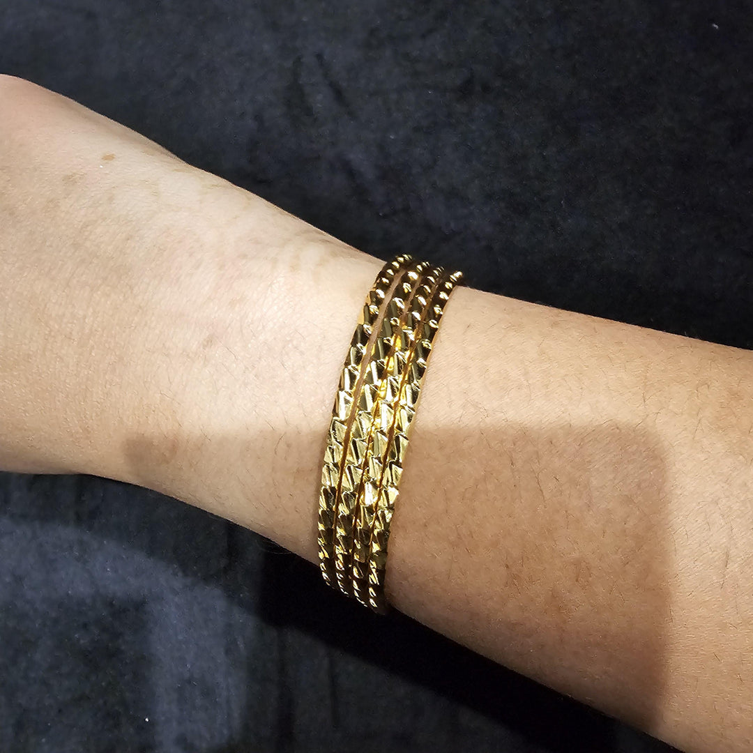 Gold Plated 4 Bangles set
