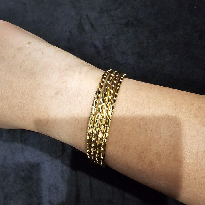 Gold Plated 4 Bangles set